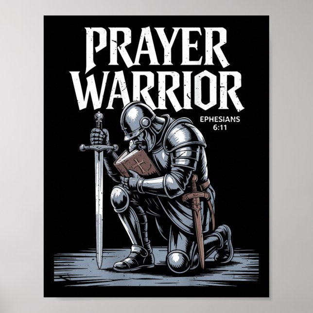 Jesus Prayer Warrior Christian Armor of God Son Gr Poster (Framsidan)