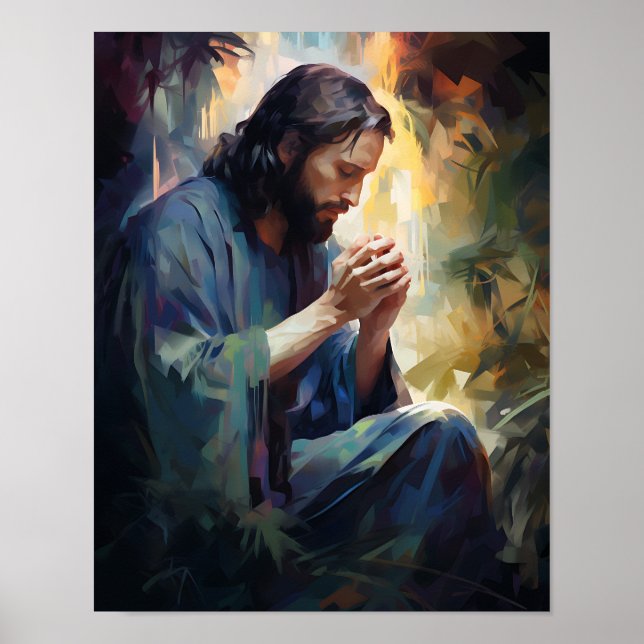 Jesus Praying Art Poster (Framsidan)