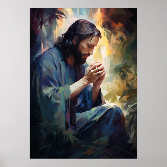 Jesus Praying Art Poster (Framsidan)