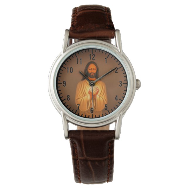 Jesus Praying eWatch Watch Watch Armbandsur (Framsida)