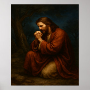 Jesus Praying in Gethsemane™ LDS Wall Art Poster