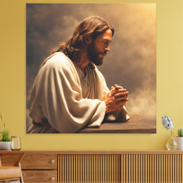 Jesus Praying Kanvastryck Bild