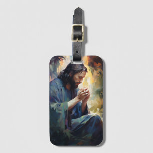 Jesus Praying Luggage Tag Bagagebricka