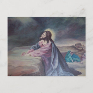 Jesus Praying på Gethsemane Vykort
