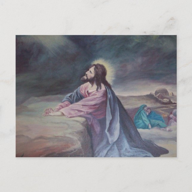 Jesus Praying på Gethsemane Vykort (Framsida)