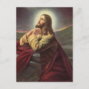 Jesus Praying Vykort