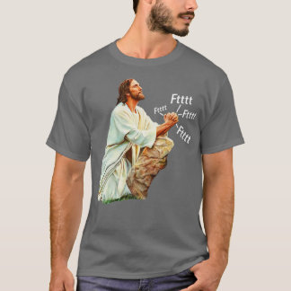 Jesus Prays till Himmelsk Farter T Shirt