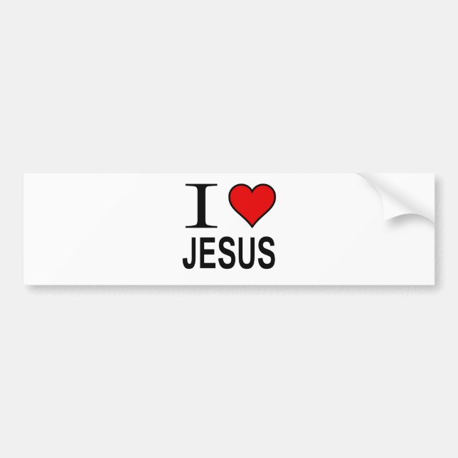 Jesus presenterar mig i Kärlek Jesus Bildekal (Framsidan)