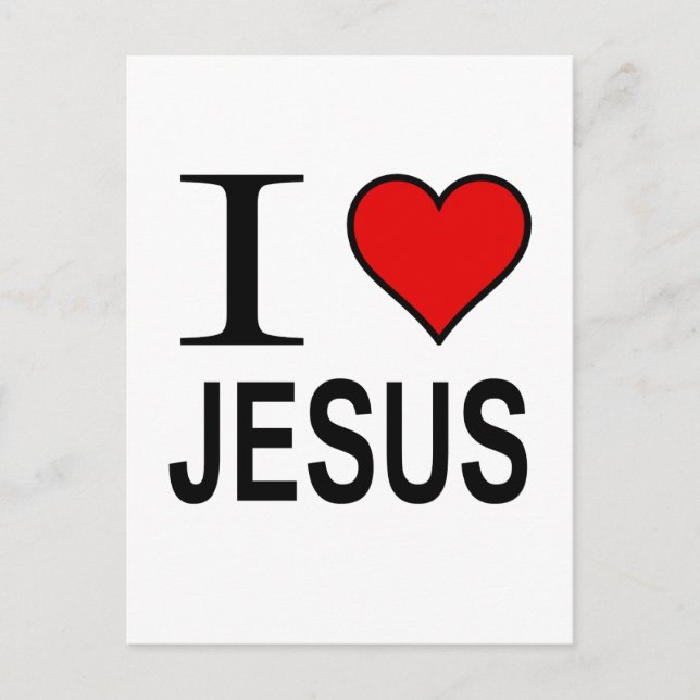 Jesus presenterar mig i Kärlek Jesus Vykort (Framsida)