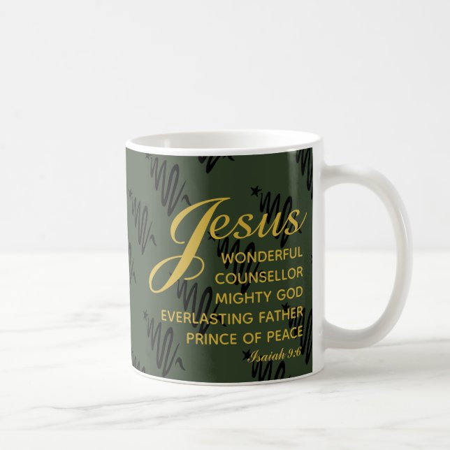 JESUS PRINCE Peace Jul Monogram Kaffemugg (Höger)
