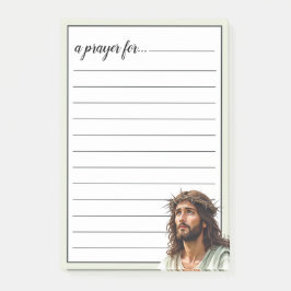 Jesus Profil Törnkrans Krigsrum Bön Post-it Block