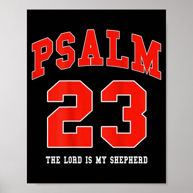 Jesus Psalm 23 Herren är min herde Kristna ( Poster (Framsidan)
