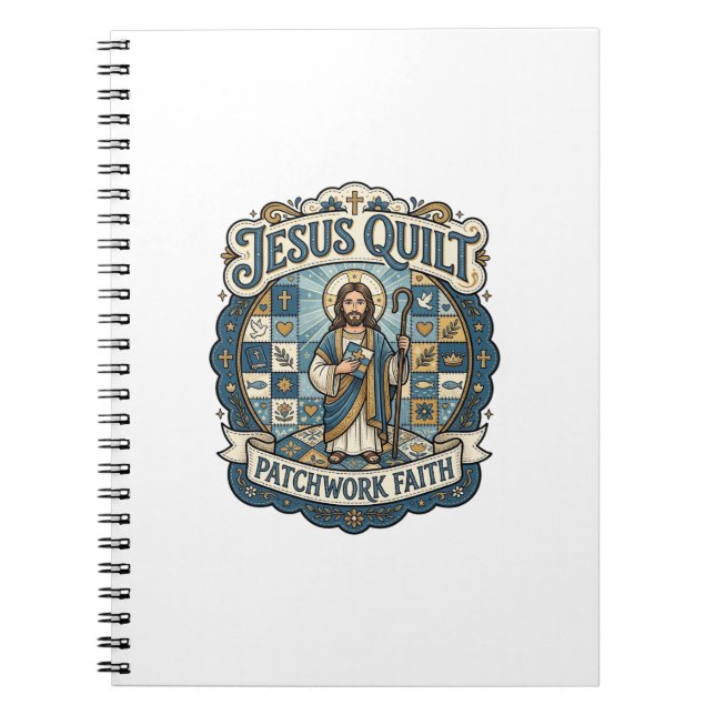 Jesus Quilt Patchwork Tro Jesus Quilt Patchwork  Anteckningsbok (Framsidan)