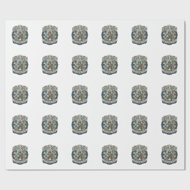 Jesus Quilt Patchwork Tro Jesus Quilt Patchwork  Presentpapper (Platt)