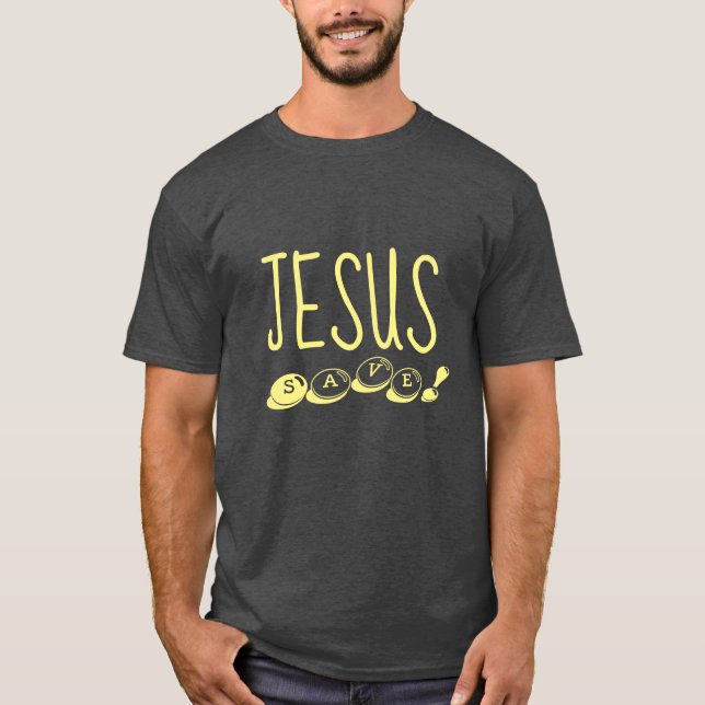 Jesus Rädda! T Shirt (Framsida)