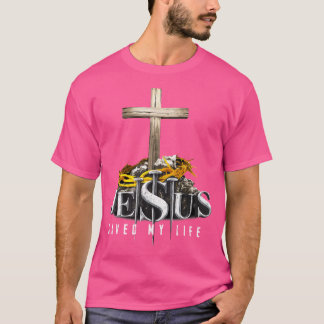 Jesus räddade min livskristna guds Religiösa Faith T Shirt