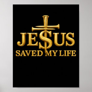 Jesus räddade mitt liv Christian Kor Faith Gift Ma Poster