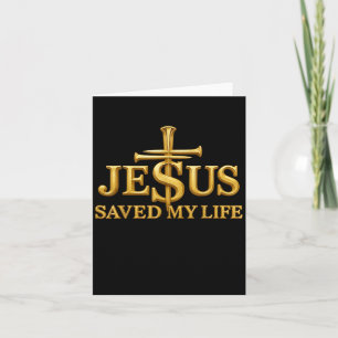 Jesus Räddade Mitt Liv Kristet Kors Tro Present Mä Kort