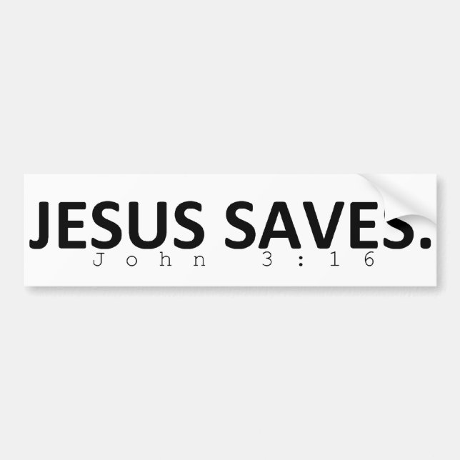 Jesus Räddar. Bildekal (Framsidan)