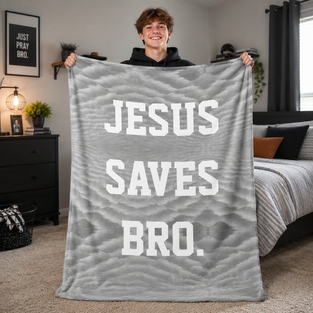 Jesus Räddar Bro.  Fleecefilt (Skapare uppladdad)