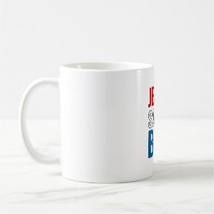 Jesus Räddar Bro Kristet Typografi T-Shirt Design Kaffemugg
