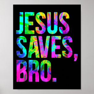 Jesus Räddar Bro, Kristna Religiösa Tron Tro Poster