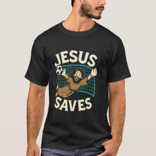 Jesus Räddar I Kristet Förtroende I Jesus Fotbolls T Shirt