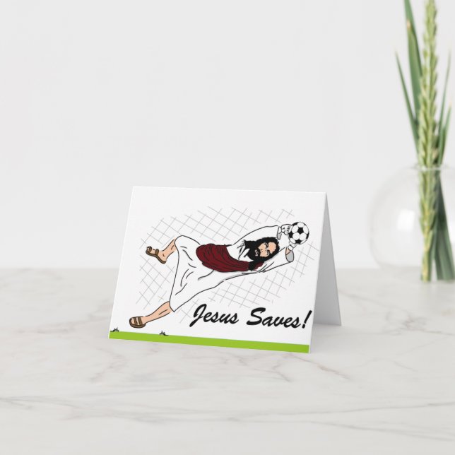 'Jesus Räddar!' Julhälsningskort Helgkort (Framsida)