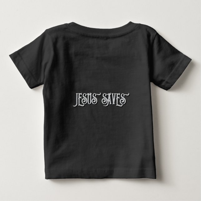 ‘Jesus räddar’ kristen citat  T Shirt (Baksida)