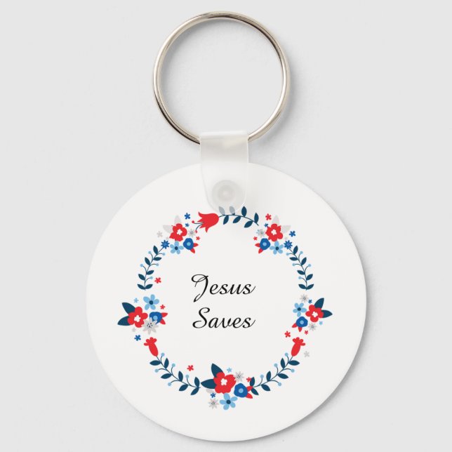 Jesus Räddar Nyckelring (Framsida)