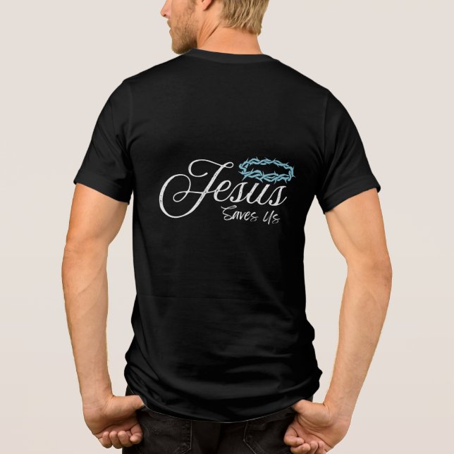 Jesus Räddar Oss T Shirt (Baksida)
