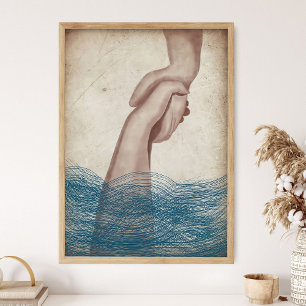 Jesus räddar Peter _Skriptväggkonst, Bibliska berä Poster