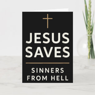 Jesus Räddar Syndare Från Helvetet Evangelisk Evan Kort