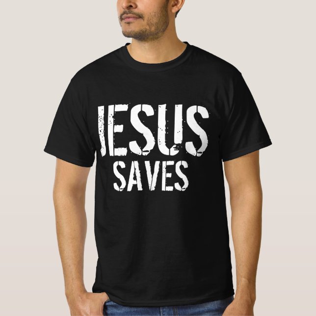 JESUS RÄDDAR T-Shirt (Framsida)