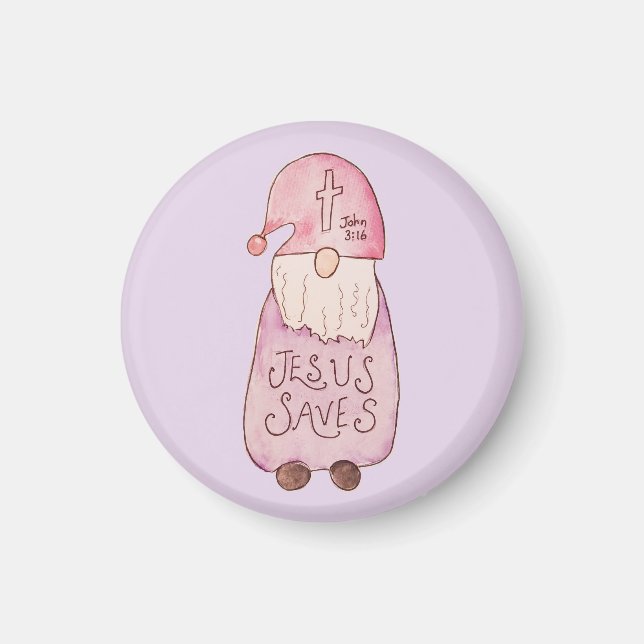 Jesus Räddar Tomte Magnet (Framsidan)