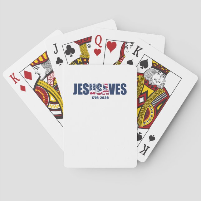 Jesus räddar USA Casinokort (Baksidan)
