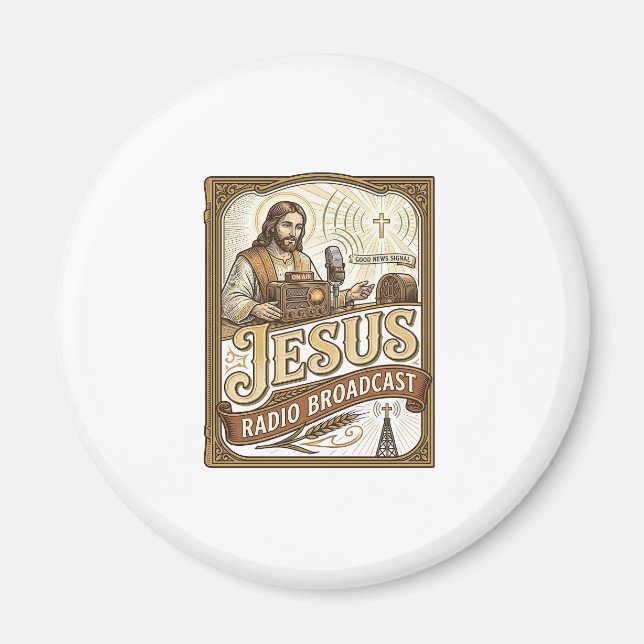 Jesus Radio Sänd Jesus Radio Sänd Kristus Magnet (Framsidan)