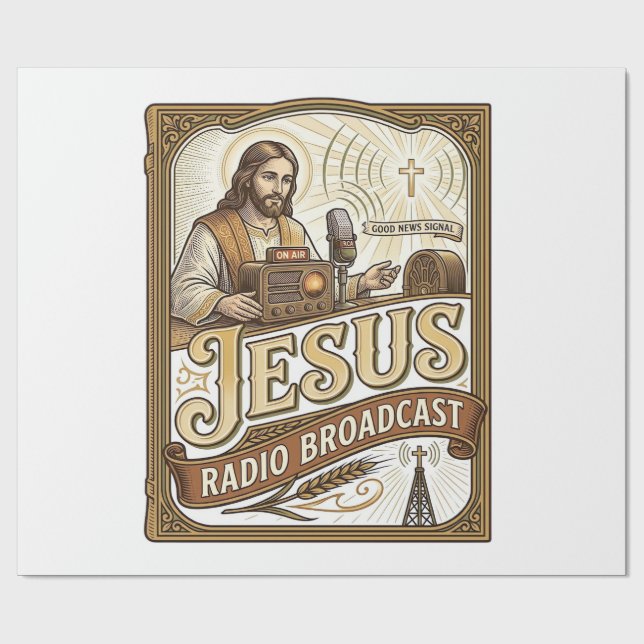 Jesus Radio Sändning Jesus Radio Sändning Kristus Presentpapper (Platt)