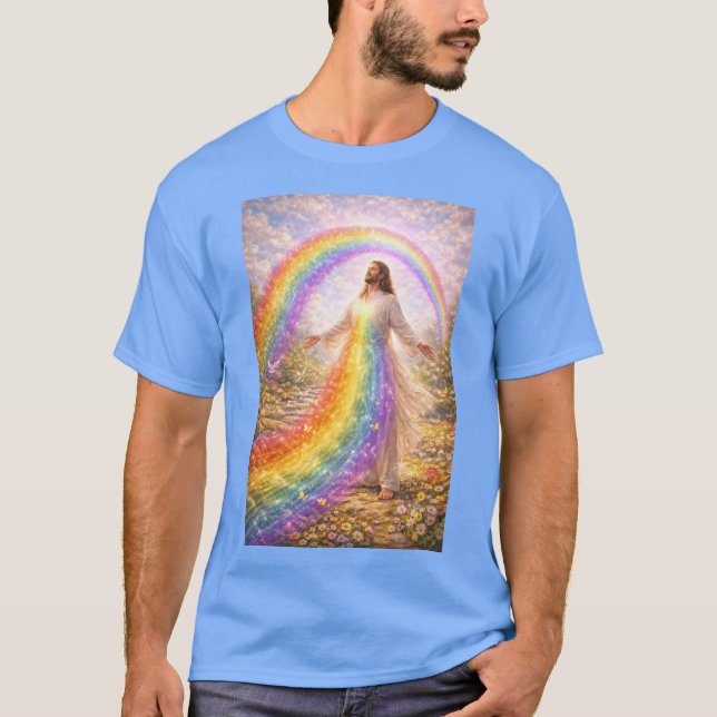 Jesus rainbow T-Shirt (Framsida)