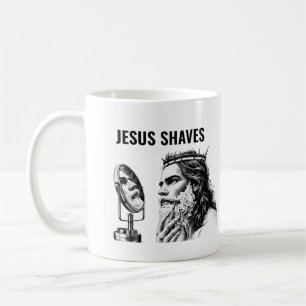 Jesus rakar - Roligt Jesus-meme Kaffemugg