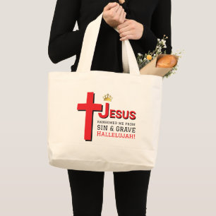 JESUS RANSOMED ME Christian Påsk Jumbo Tygkasse