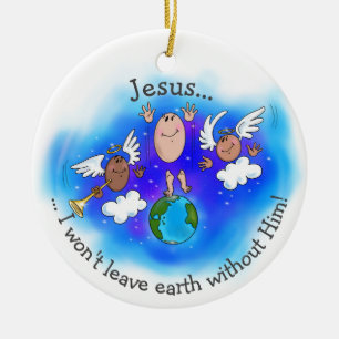 Jesus Rapid Julgransprydnad Keramik