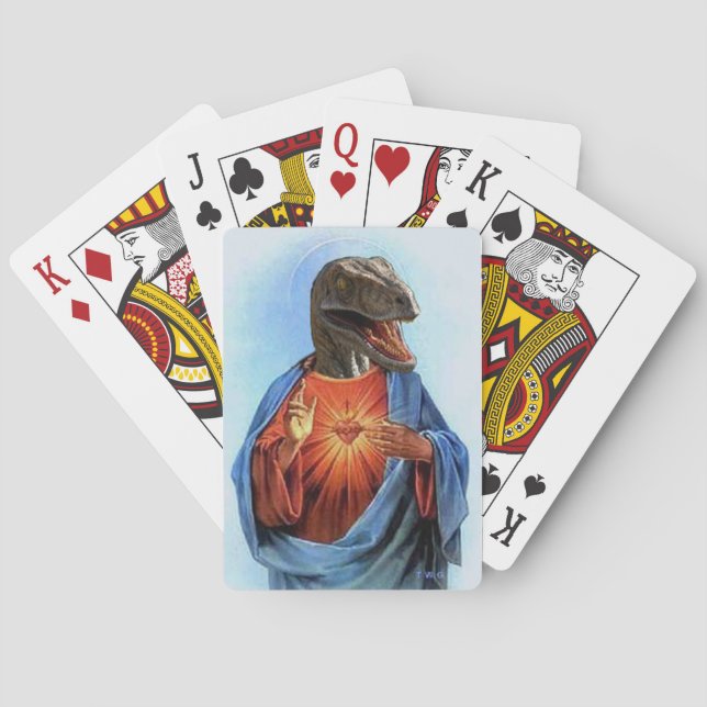 Jesus Raptor Cards Casinokort (Baksidan)