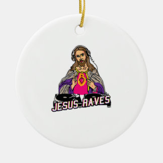 Jesus Raves jul EDM Music X-Mas Party Jesus Julgransprydnad Keramik