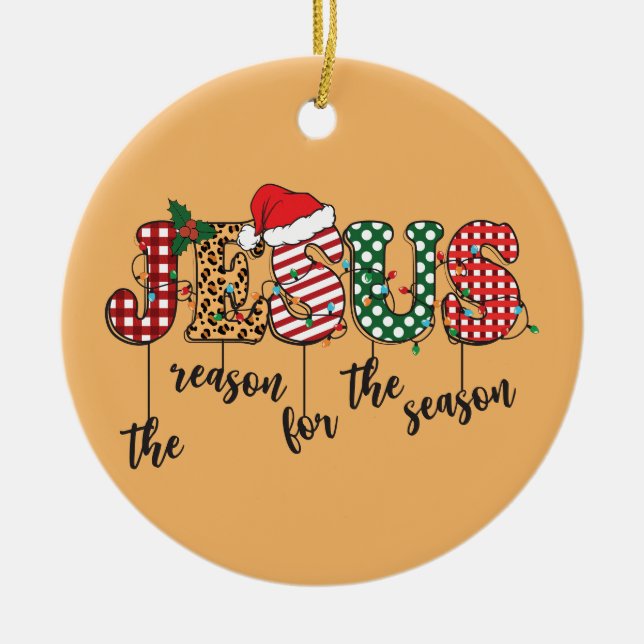 Jesus Reason Christian-julen Julgransprydnad Keramik (Framsidan)