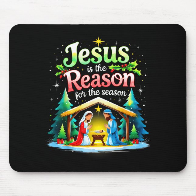 Jesus Reason For The Season Nativity Christmas Des Musmatta (Framsidan)