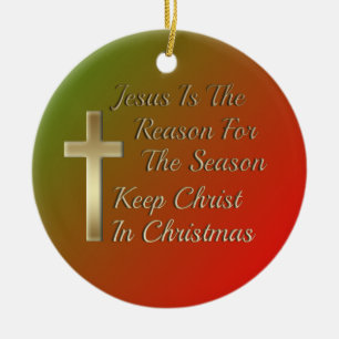 Jesus Reason Season Behålla Kristus julprydnad Julgransprydnad Keramik