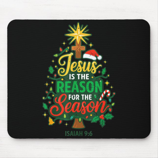 Jesus Reason Season Christian Christmas Family Pjs Musmatta (Framsidan)