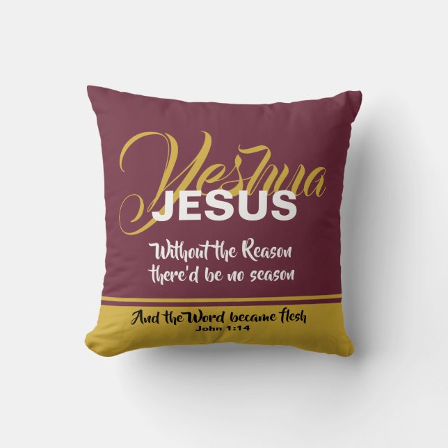 JESUS REASON SEASON Christian Scripture Jul Kudde (Framsida)