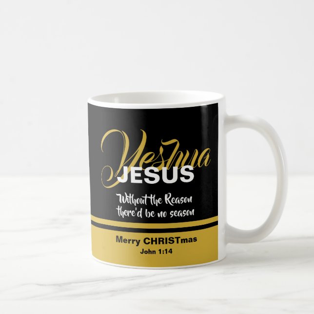 JESUS REASON SEASON jul Christian Scripture Kaffemugg (Höger)